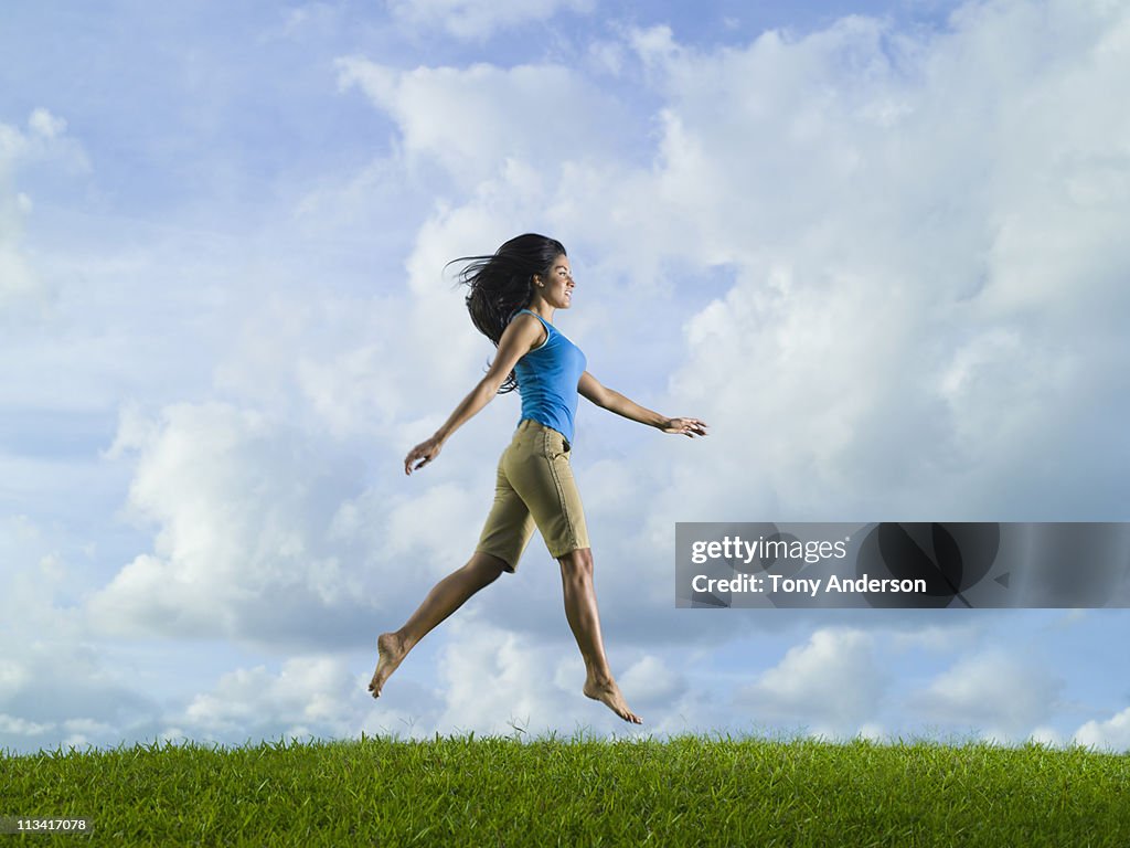 Young Woman jumping