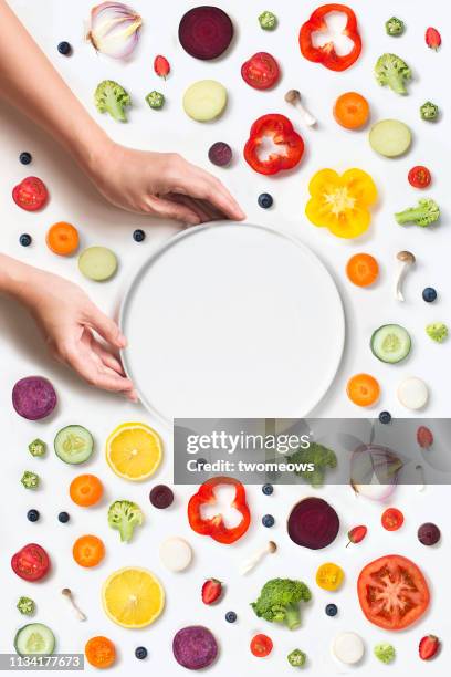 healthy eating vegan food concept image . - vegan food white background stock pictures, royalty-free photos & images