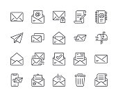 Simple Set of Mail Line Icon. Editable Stroke