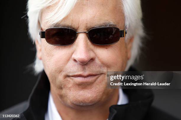Midnight Interlude trainer Bob Baffert arrives during preparation for the 137th Kentucky Derby, Monday, May 2, 2011 in Louisville, Kentucky.