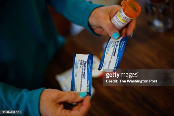 March 11: Susan Stevens shows off a prescription for Suboxone her daughter Toria filled the day before she died at her home in Lewisville, NC,...