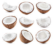 Coconut slice and coconut chunk set