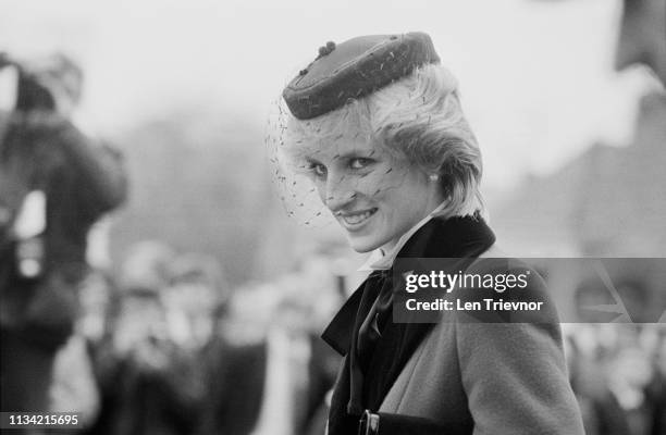 Diana, Princess of Wales , visits Colston's School in Bristol, UK, 19th November 1983.