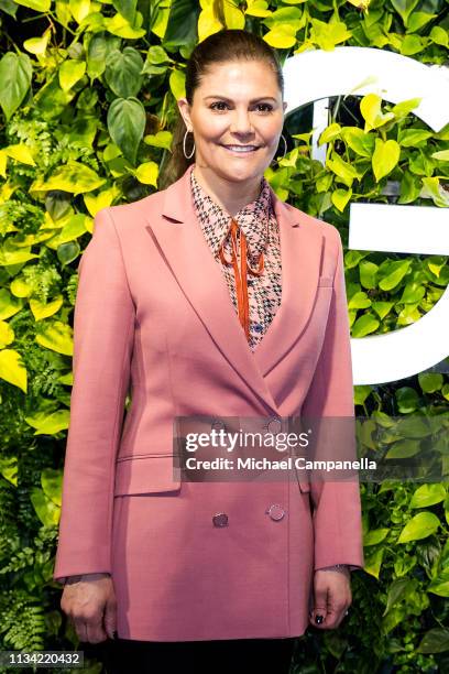 Crown Princess Victoria Of Sweden visits the Swedish office's of Google on March 7, 2019 in Stockholm, Sweden.