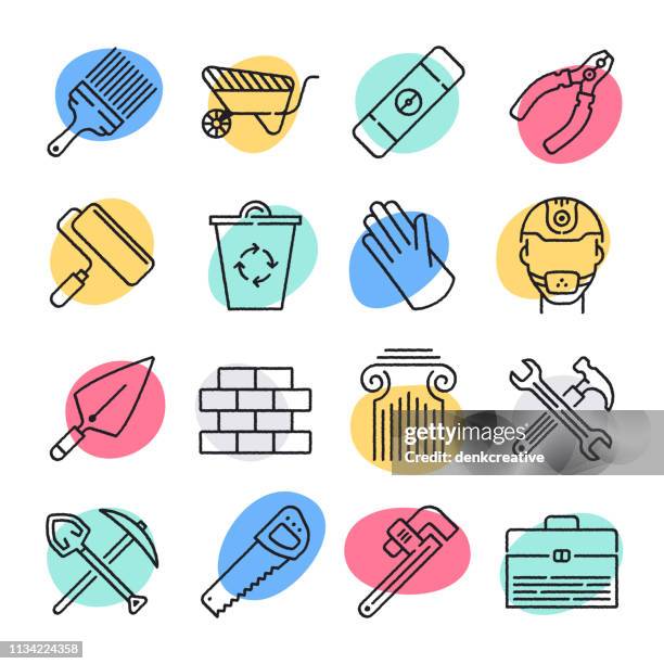 illustrations, cliparts, dessins animés et icônes de trouver et résoudre les problèmes doodle style vector icon set - proactive maintenance