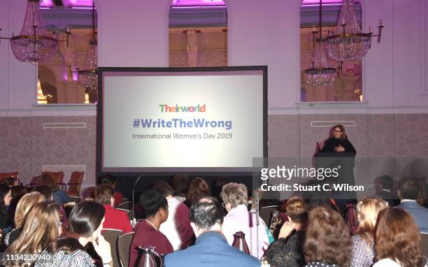 Sarah Brown attends Theirworld's annual international woman's day breakfast on March 07, 2019 in London, England. This International Women’s Day,...