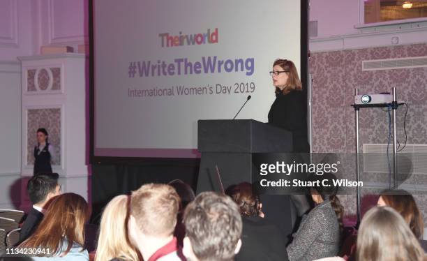 Sarah Brown attends Theirworld's annual international woman's day breakfast on March 07, 2019 in London, England. This International Women’s Day,...