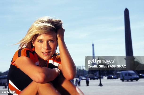 Samantha Fox In Paris. Exclusive On June 15th, 1996 In Paris, France.