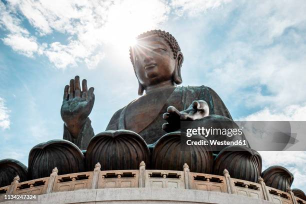 hong kong, lantau, ngong ping, tian tan buddha - lantau stock pictures, royalty-free photos & images