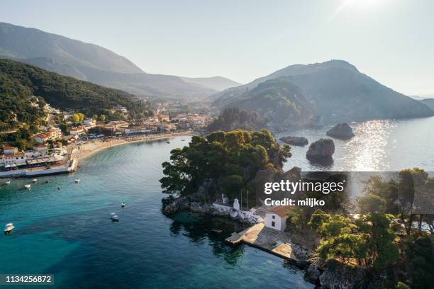 discover greece - parga - epirus greece stock pictures, royalty-free photos & images