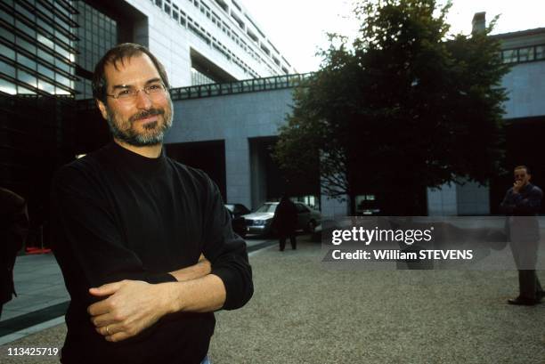 Steve Jobs, Apple P.D.G Imac This In Paris On September 17Th, 1998 In Paris,France