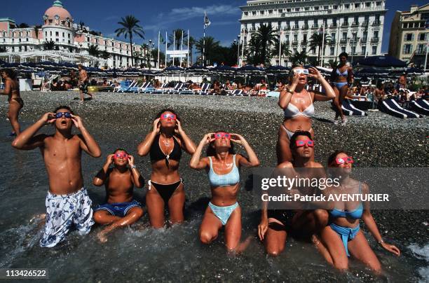 Total Eclipse On The Hotel Negresco On August 11st, 1999 In Nice,France