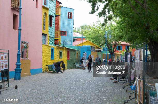 caminito street in buenos aires - buenos aires carnival stock pictures, royalty-free photos & images