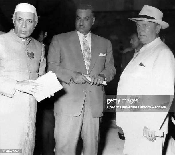 Nehru. Nasser and Tito meet to sign the establishment of the Non-Aligned Movement. 1956. The Non-Aligned Movement. Founded on the Brijuni islands in...