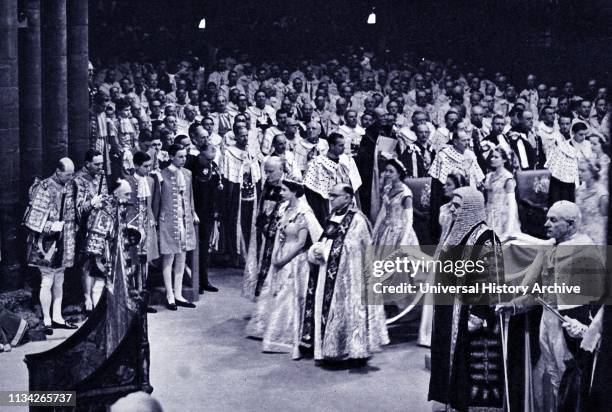 The coronation of Elizabeth II of the United Kingdom. Took place on 2 June 1953 at Westminster Abbey. London.