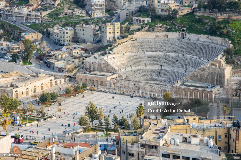 Discovering the beautiful Roman theater of the Amman city.