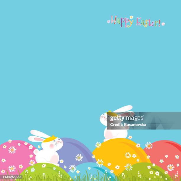 happy easter! - mini eggs stock illustrations