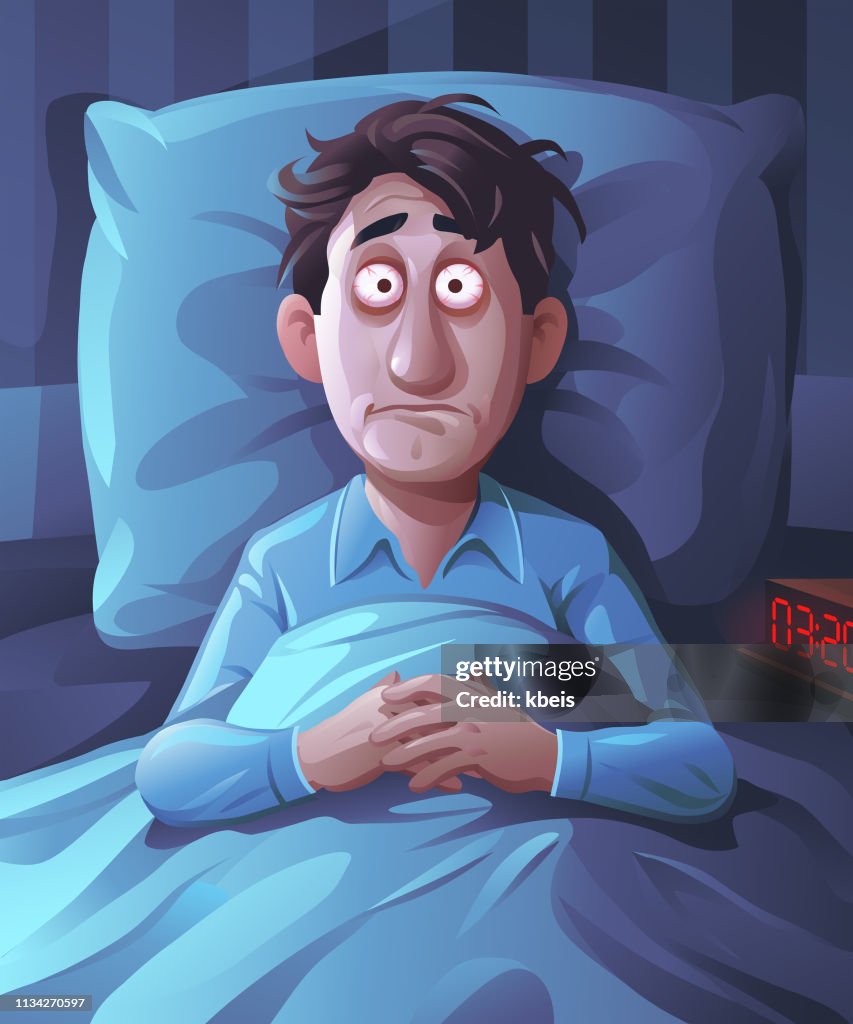 Sleepless Young Man High-Res Vector Graphic - Getty Images