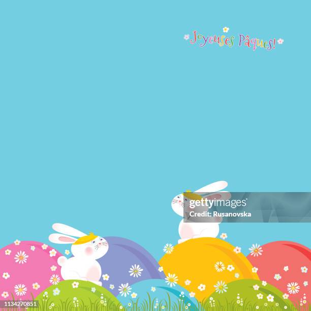 happy easter! - mini eggs stock illustrations