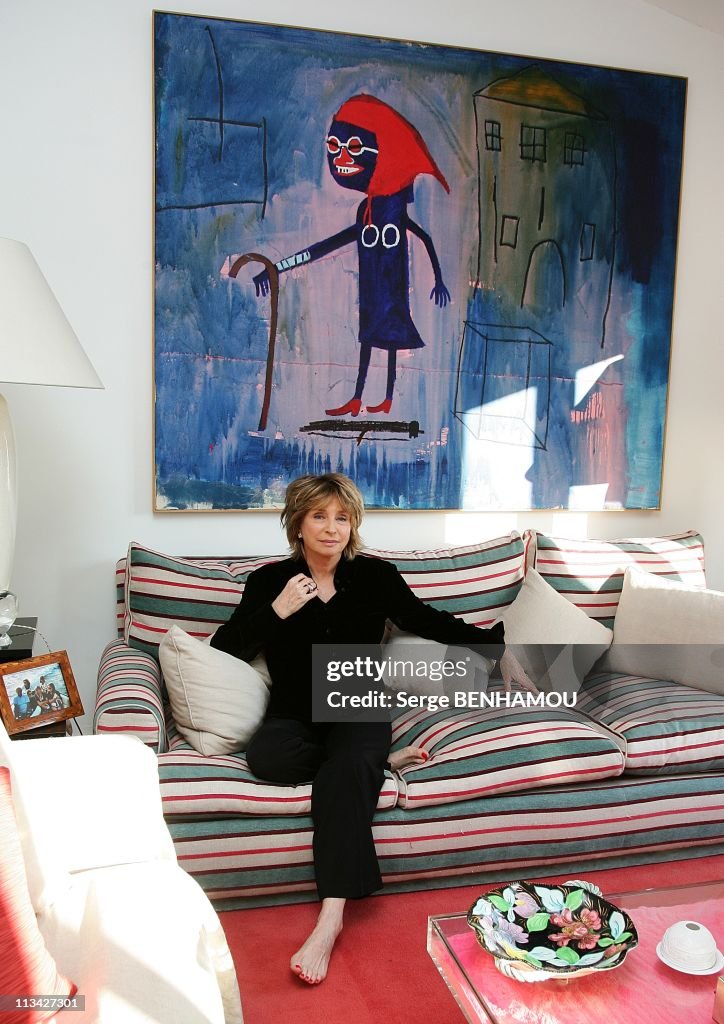 Close-Up of Daniele Thompson at home in Paris, France On March 22, 2009.