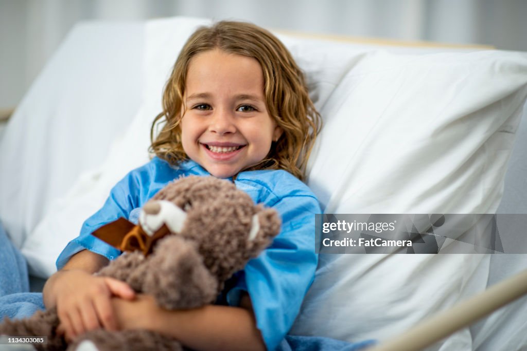 Meisje in het ZiekenHuis bed