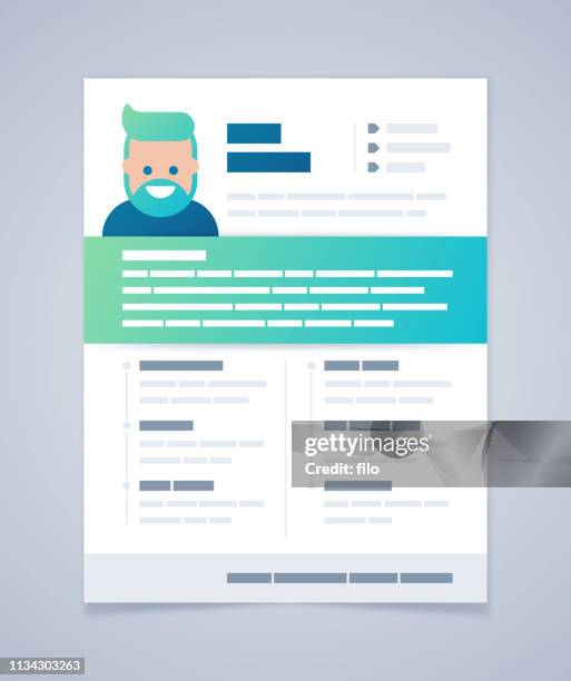 resume document design - cv stock illustrations