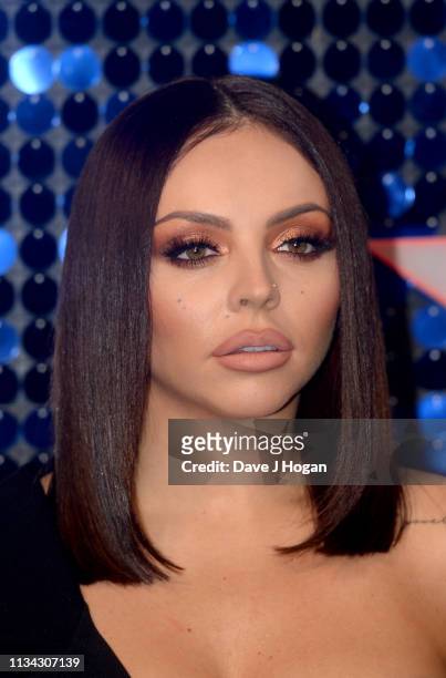 Jesy Nelson of Little Mix arrives at the The Global Awards with Very.co.uk at Eventim Apollo, Hammersmith on March 07, 2019 in London, England.