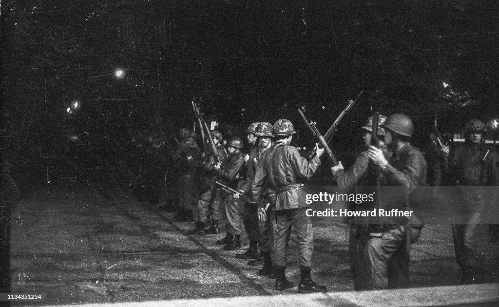 National Guard In Kent At Night