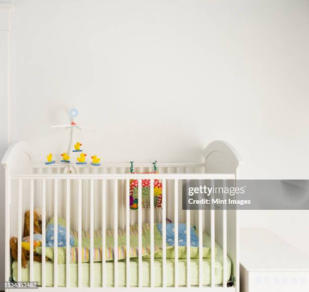 baby crib - crib stock pictures, royalty-free photos & images