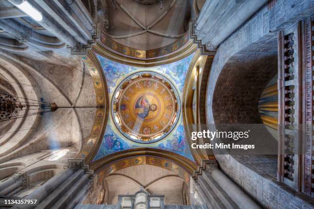 ceiling of the catholicon - church of the holy sepulchre 個照片及圖片檔