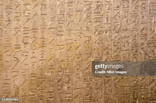 hieroglyphics - egyptian tomb stock-fotos und bilder
