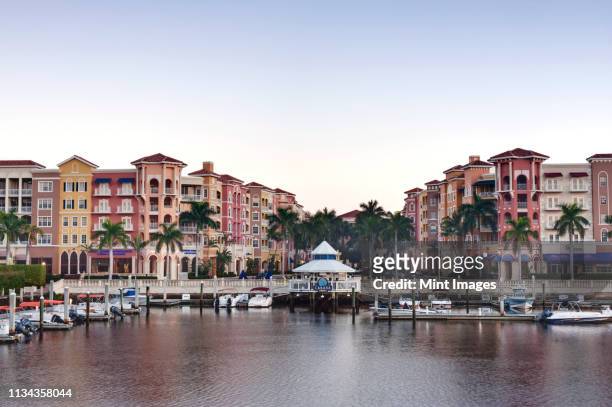 bayfront shopping center and marina - naples stockfoto's en -beelden