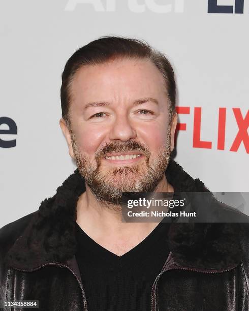 Comedian Ricky Gervais attends the "After Life" For Your Consideration Event at Paley Center For Media on March 07, 2019 in New York City.