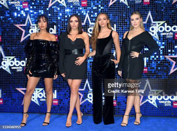 Leigh-Anne Pinnock, Jesy Nelson, Jade Thirlwall and Perrie Edwards of Little Mix attend The Global Awards 2019 at Eventim Apollo, Hammersmith on...