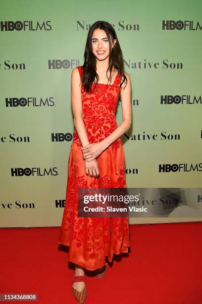 Actress Margaret Qualley attends HBO's "Native Son" screening at Guggenheim Museum on April 1, 2019 in New York City.