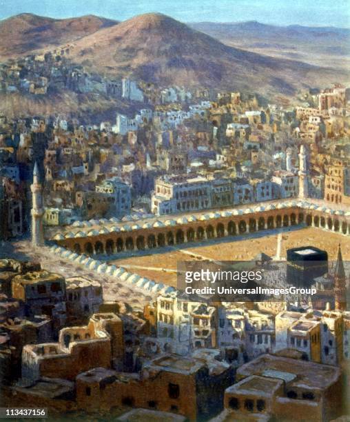 View of Mecca. Illustration from La Vie de Mohammed, Prophete d'Allah .