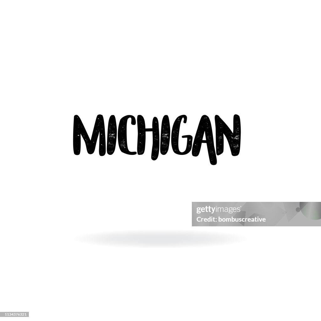 Michigan Lettering Design High-Res Vector Graphic - Getty Images