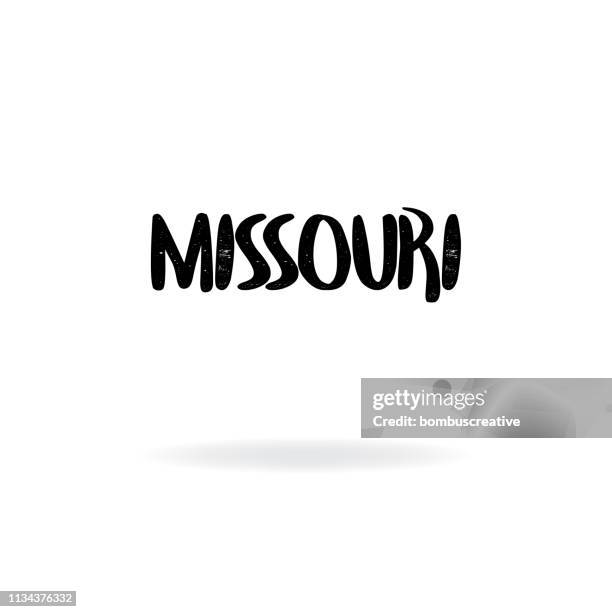 missouri lettering design - sunshine state stock illustrations