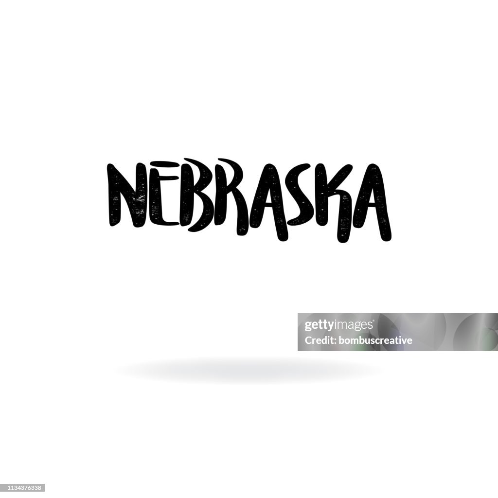 Nebraska In Cursive Nebraska Lettering Design High-Res Vector Graphic - Getty Images
