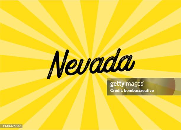 nevada lettering design - sunshine state stock illustrations