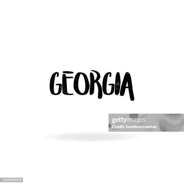 佐治亞刻字設計 - georgia us state 幅插畫檔、美工圖案、卡通及圖標