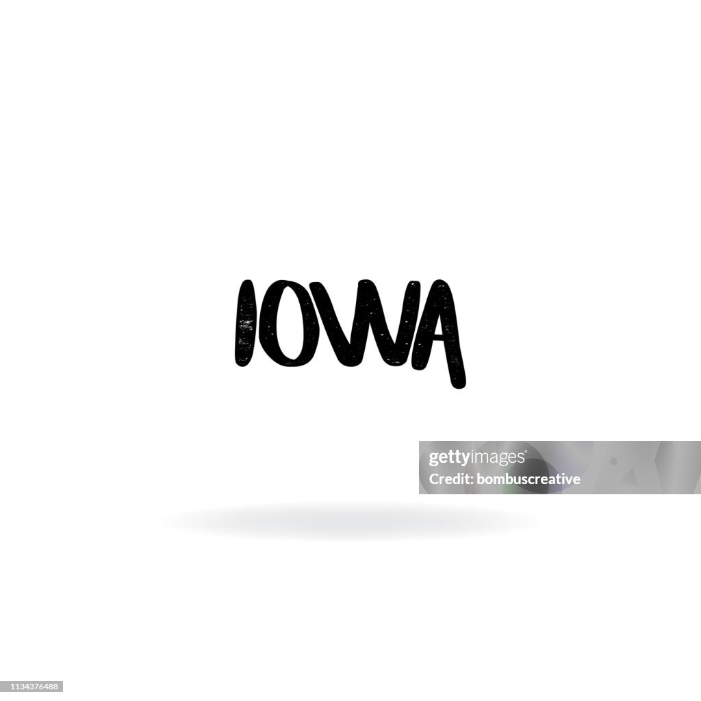 Iowa Lettering Design High-Res Vector Graphic - Getty Images