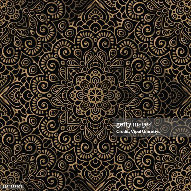 luxury pattern frame - gold floral pattern stock illustrations