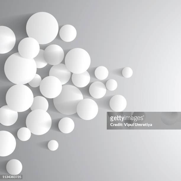 abstract grey minimal futuristic balls background - ball stock illustrations