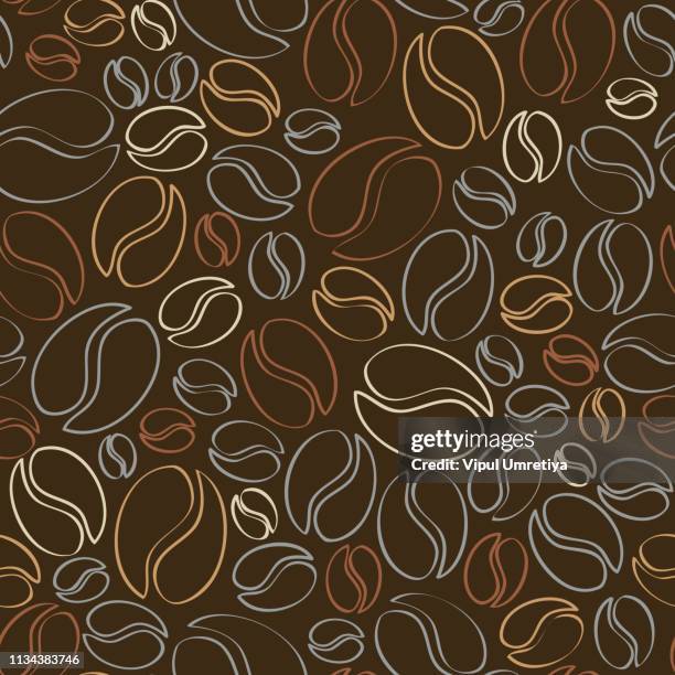 coffee wallpaper pattern - coffee background stock illustrations