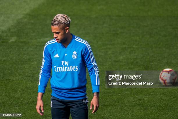 Real Madrid player Mariano Diaz Mejia during a training session ahead of La Liga match against Valencia C.F.