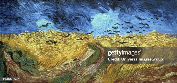 Crows 0ver Wheatfield' by Vincent Van Gogh Dutch painter.Oil on canvas. Rijksmuseum, Amsterdam.
