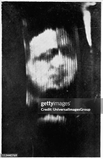 John Logie Baird's first television demonstration Photogaph taken from the screen of his first Televisor