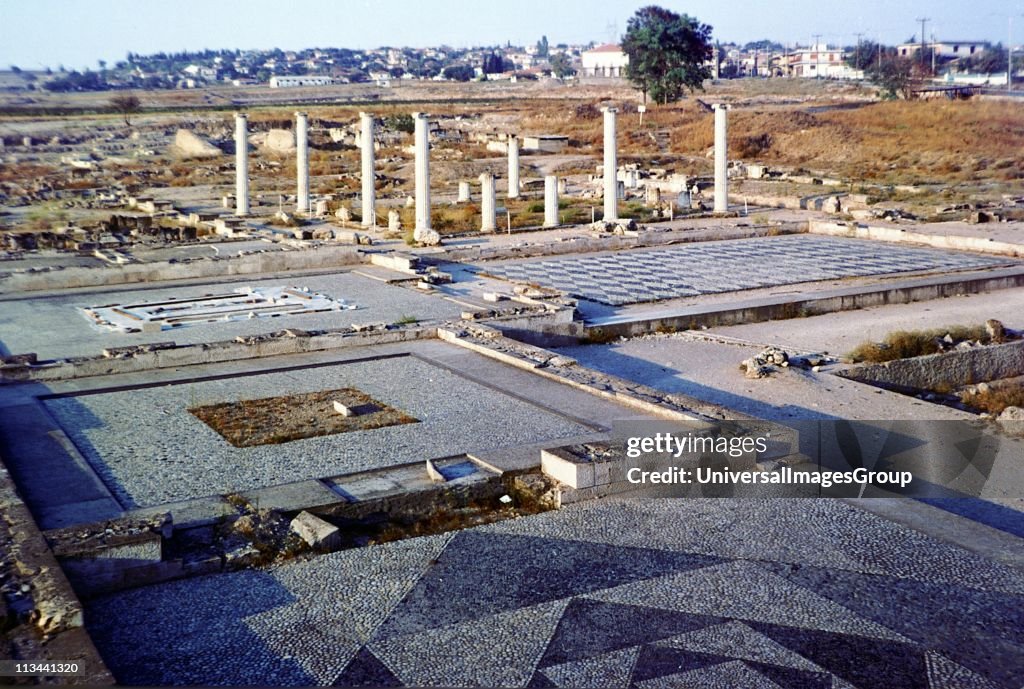 View of the archaeological remains at Pella, birthplace of Alexander the Great (156-323 BC), Alexander III of Macedon.