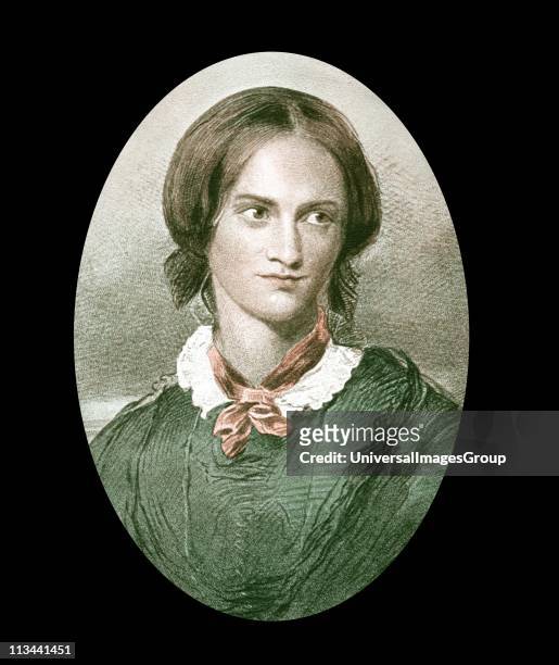Charlotte Bronte English novelist. After portrait by George Richmond. Author of Jane Eyre , Shirley , Vilette .